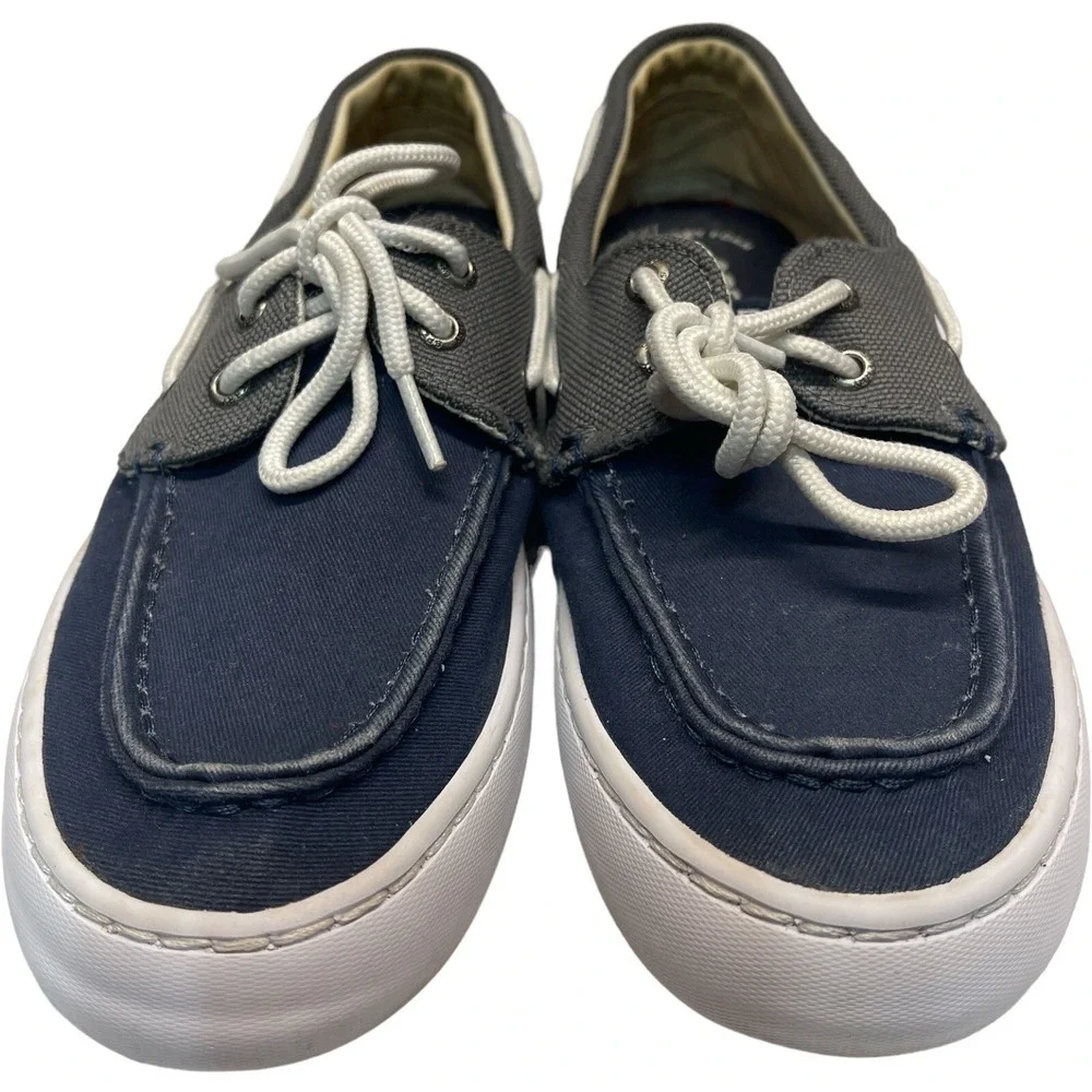 Sperry Top Sider Mens 8M Loafer Boat‎ Style Blue Gray Lace Up Shoe